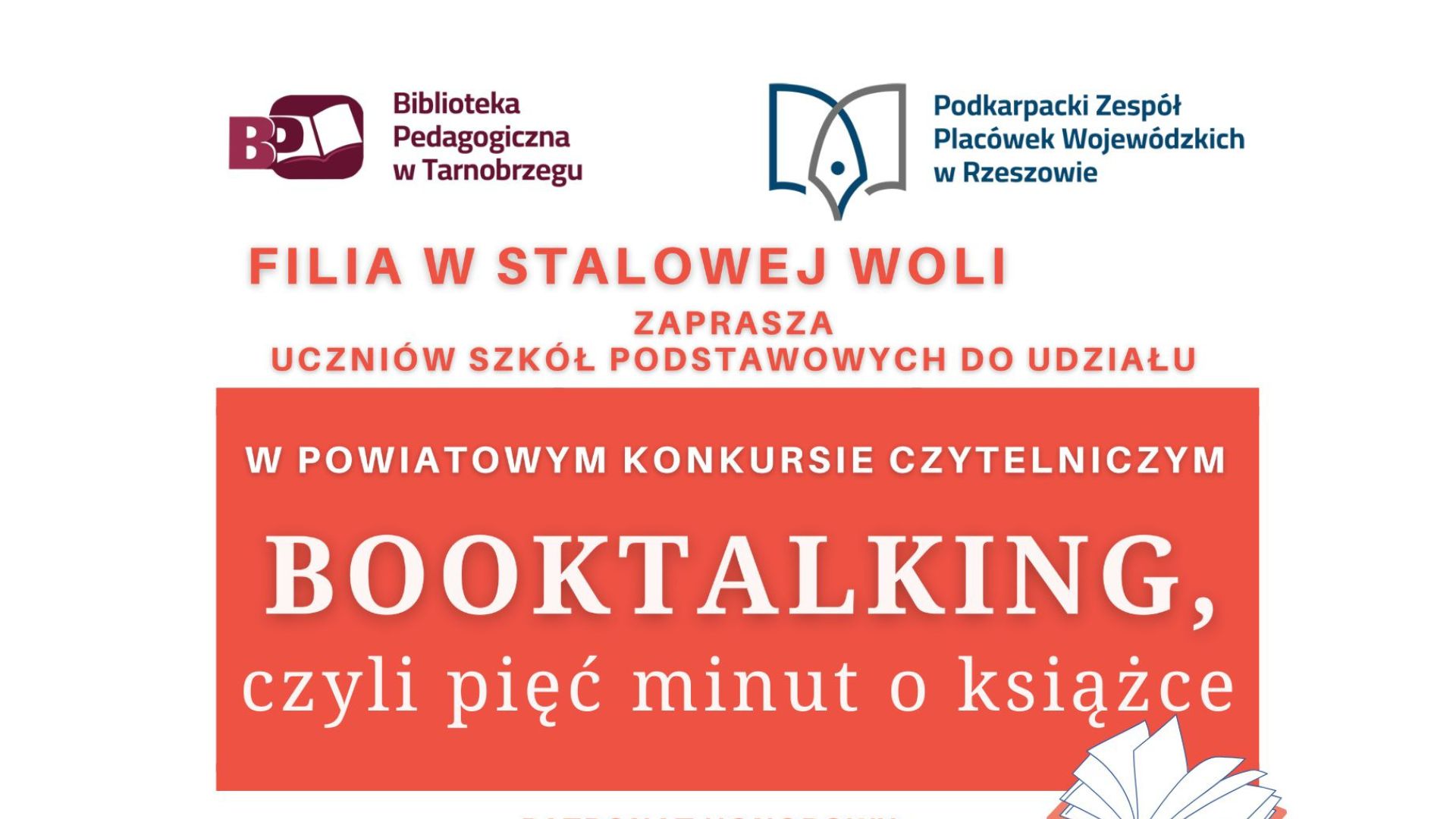 Konkurs „Booktalking, czyli pięć minut o książce” – edycja 2024